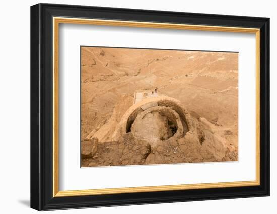 Herod the Great's Hanging Palace from Above, Judaean Desert Beyond, Masada, Israel, Middle East-Eleanor Scriven-Framed Photographic Print