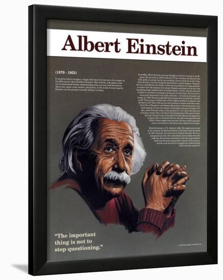 Heroes of the 20th Century - Albert Einstein-null-Framed Art Print