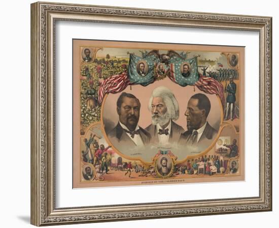 Heroes of the Colored Race-null-Framed Giclee Print