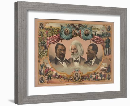 Heroes of the Colored Race-null-Framed Giclee Print