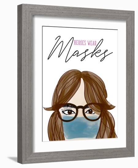 Heroes Wear Masks-Anna Quach-Framed Art Print