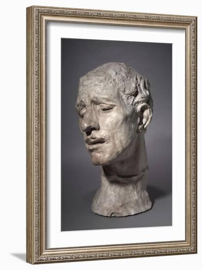 Heroic Head of Pierre De Wissant, One of the Burghers of Calais, 1886 (Plaster)-Auguste Rodin-Framed Giclee Print