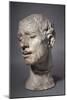 Heroic Head of Pierre De Wissant, One of the Burghers of Calais, 1886 (Plaster)-Auguste Rodin-Mounted Giclee Print