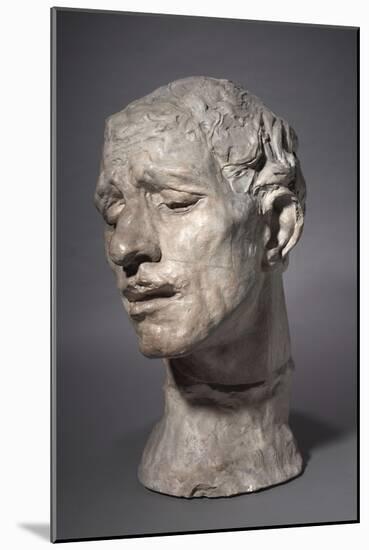 Heroic Head of Pierre De Wissant, One of the Burghers of Calais, 1886 (Plaster)-Auguste Rodin-Mounted Giclee Print