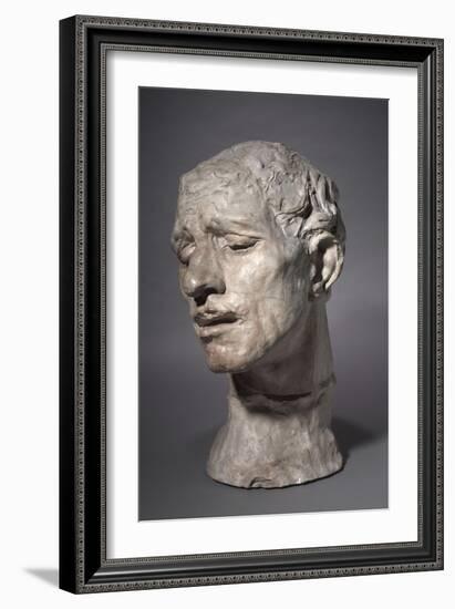 Heroic Head of Pierre De Wissant, One of the Burghers of Calais, 1886 (Plaster)-Auguste Rodin-Framed Giclee Print