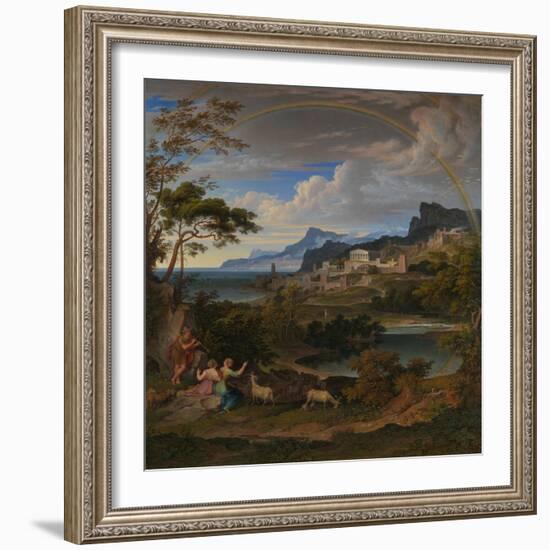 Heroic Landscape with Rainbow, 1824-Joseph Anton Koch-Framed Giclee Print