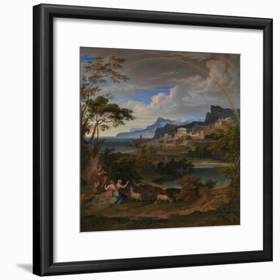 Heroic Landscape with Rainbow, 1824-Joseph Anton Koch-Framed Giclee Print