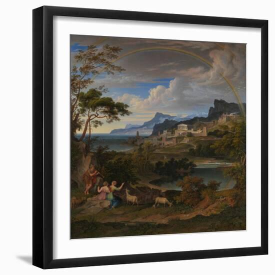 Heroic Landscape with Rainbow, 1824-Joseph Anton Koch-Framed Giclee Print