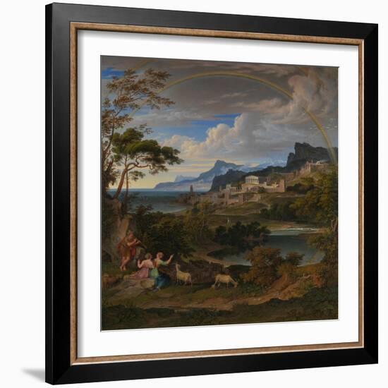 Heroic Landscape with Rainbow, 1824-Joseph Anton Koch-Framed Giclee Print