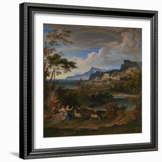 Heroic Landscape with Rainbow, 1824-Joseph Anton Koch-Framed Giclee Print