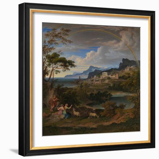 Heroic Landscape with Rainbow, 1824-Joseph Anton Koch-Framed Giclee Print