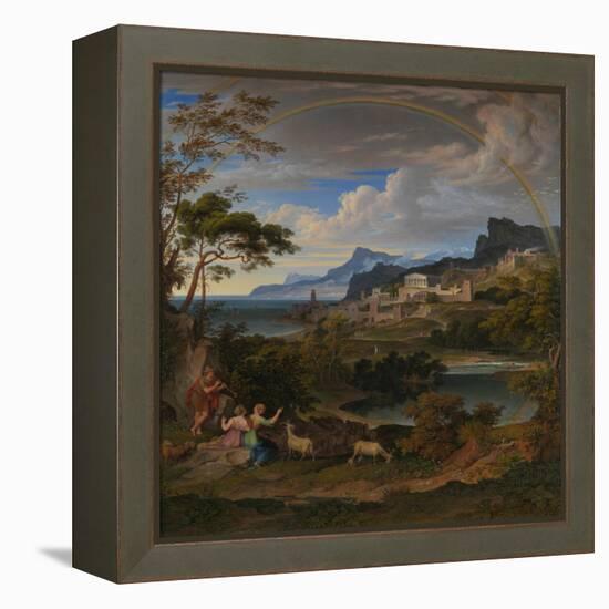 Heroic Landscape with Rainbow, 1824-Joseph Anton Koch-Framed Premier Image Canvas