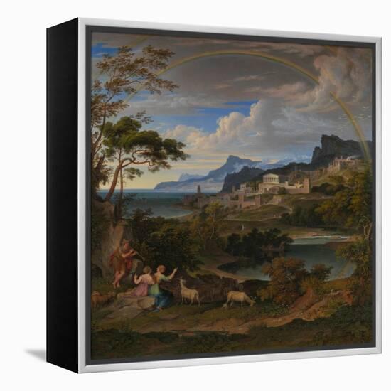 Heroic Landscape with Rainbow, 1824-Joseph Anton Koch-Framed Premier Image Canvas