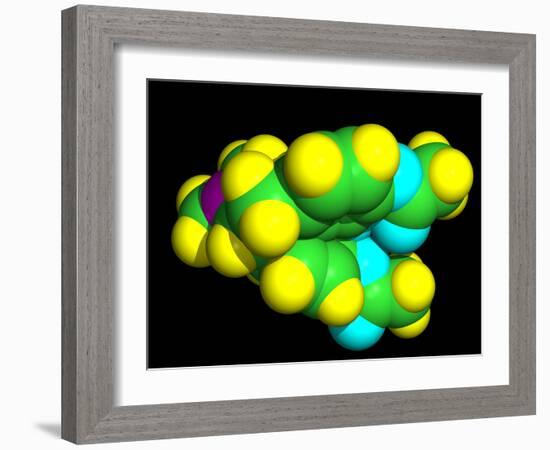 Heroin Molecule-Dr. Tim Evans-Framed Photographic Print