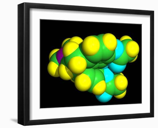 Heroin Molecule-Dr. Tim Evans-Framed Photographic Print