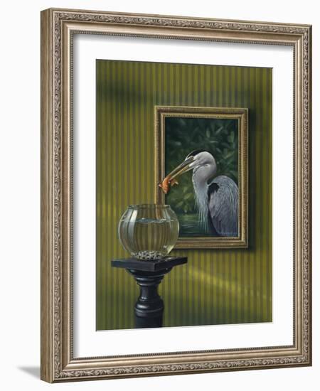 Heron and Goldfish-Harro Maass-Framed Giclee Print