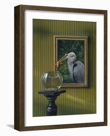 Heron and Goldfish-Harro Maass-Framed Giclee Print