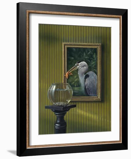 Heron and Goldfish-Harro Maass-Framed Giclee Print