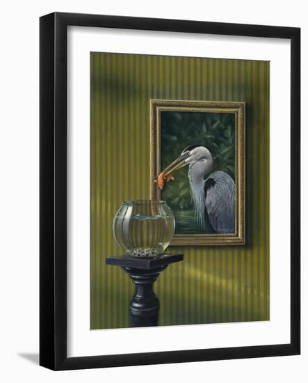 Heron and Goldfish-Harro Maass-Framed Giclee Print