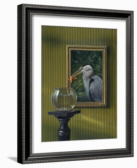 Heron and Goldfish-Harro Maass-Framed Giclee Print