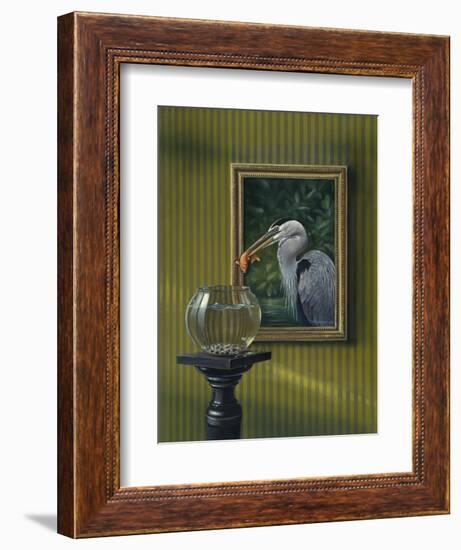 Heron and Goldfish-Harro Maass-Framed Giclee Print