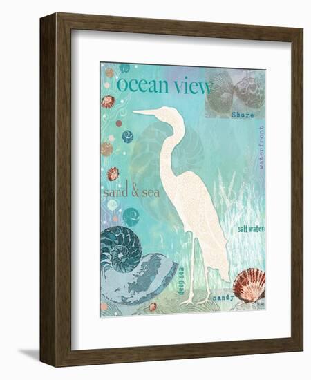 Heron Beach-Bee Sturgis-Framed Art Print