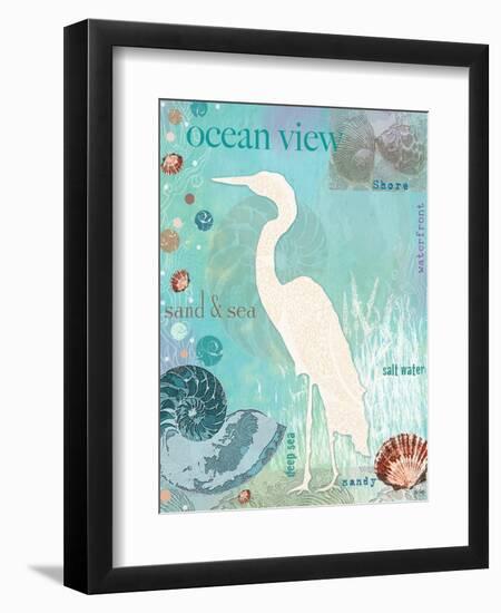 Heron Beach-Bee Sturgis-Framed Art Print