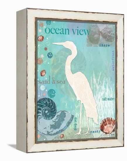 Heron Beach-Bee Sturgis-Framed Stretched Canvas