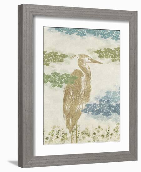 Heron Collage - Stand-Belle Poesia-Framed Giclee Print