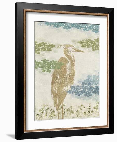 Heron Collage - Stand-Belle Poesia-Framed Giclee Print