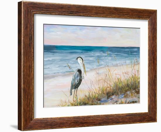 Heron Ocean View-Julie DeRice-Framed Art Print