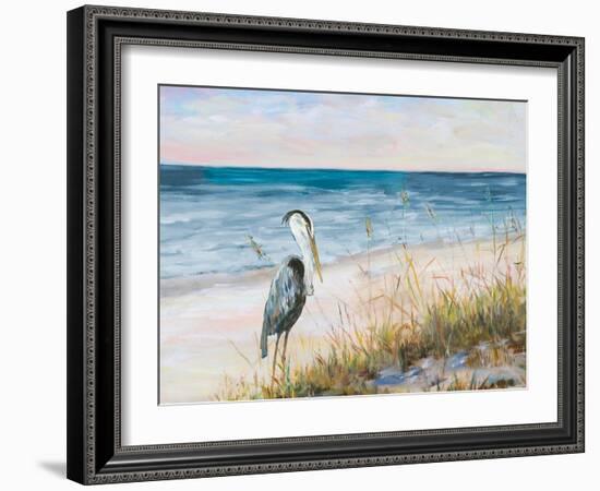 Heron Ocean View-Julie DeRice-Framed Art Print