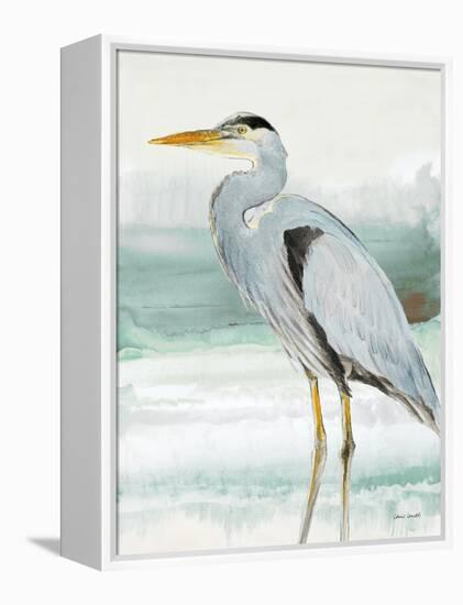 Heron on Seaglass I-Lanie Loreth-Framed Stretched Canvas