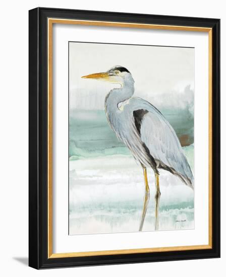 Heron on Seaglass I-Lanie Loreth-Framed Art Print