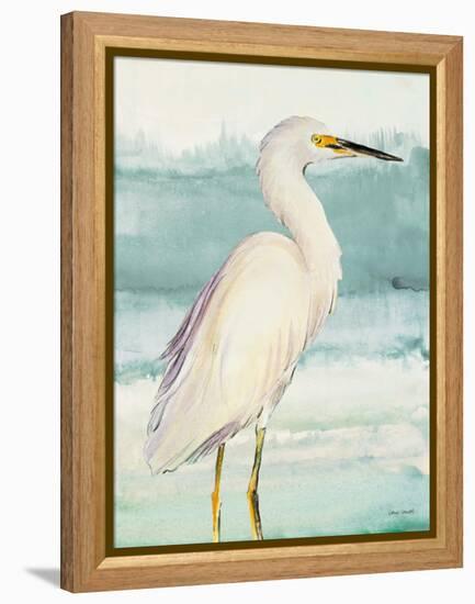 Heron on Seaglass II-Lanie Loreth-Framed Stretched Canvas