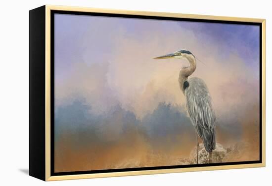 Heron on the Rocks-Jai Johnson-Framed Premier Image Canvas