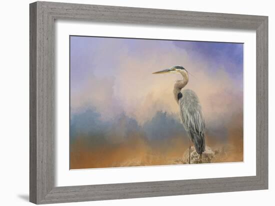 Heron on the Rocks-Jai Johnson-Framed Giclee Print