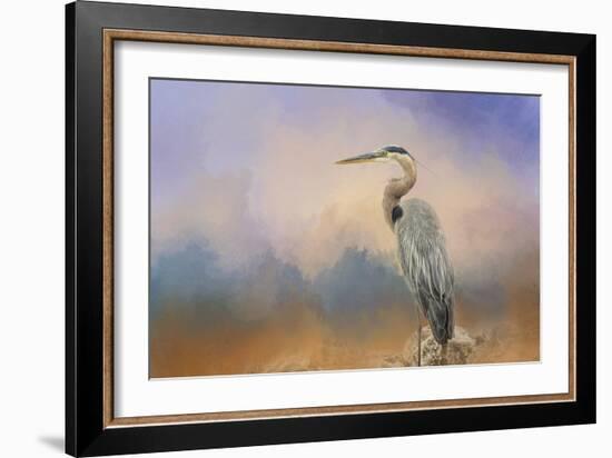 Heron on the Rocks-Jai Johnson-Framed Giclee Print
