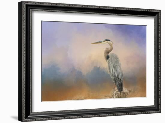 Heron on the Rocks-Jai Johnson-Framed Giclee Print