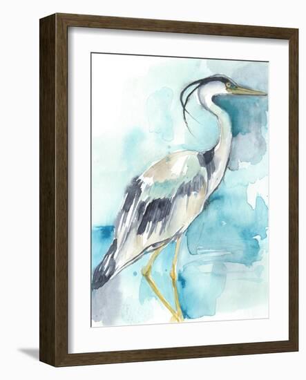 Heron Splash I-Jennifer Goldberger-Framed Art Print