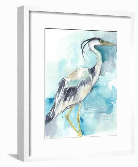 Heron Splash I-Jennifer Goldberger-Framed Art Print