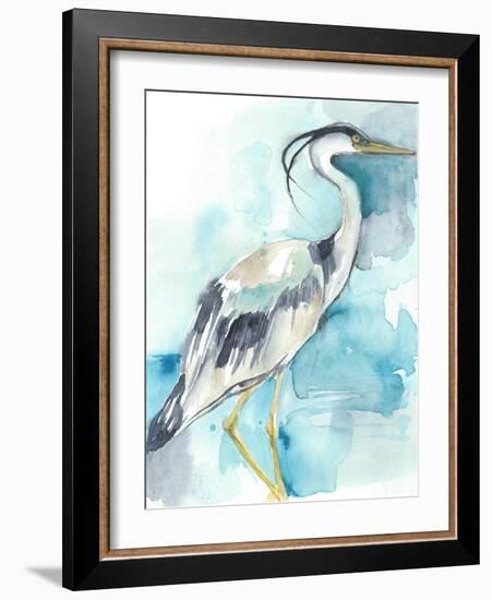 Heron Splash I-Jennifer Goldberger-Framed Art Print