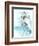 Heron Splash II-Jennifer Goldberger-Framed Art Print