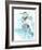 Heron Splash II-Jennifer Goldberger-Framed Art Print