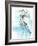 Heron Splash II-Jennifer Goldberger-Framed Art Print