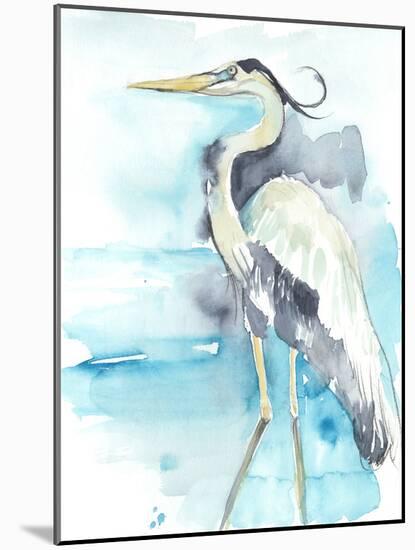 Heron Splash II-Jennifer Goldberger-Mounted Art Print