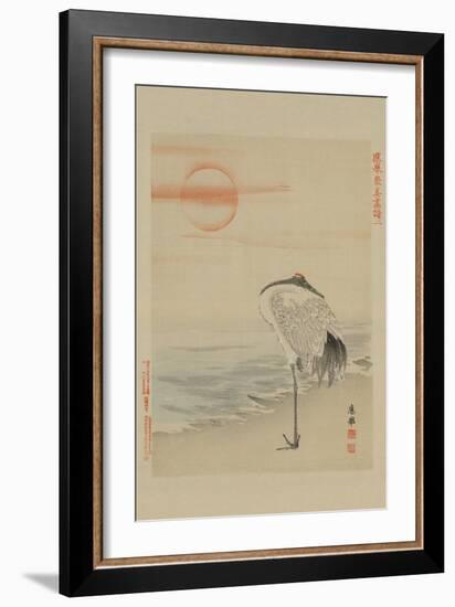 Heron-null-Framed Art Print