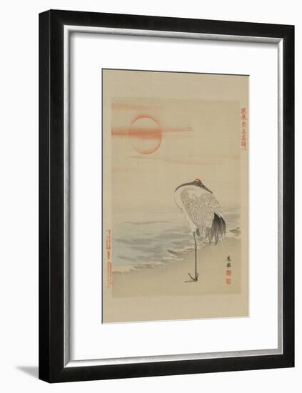 Heron-null-Framed Art Print