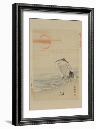 Heron-null-Framed Art Print