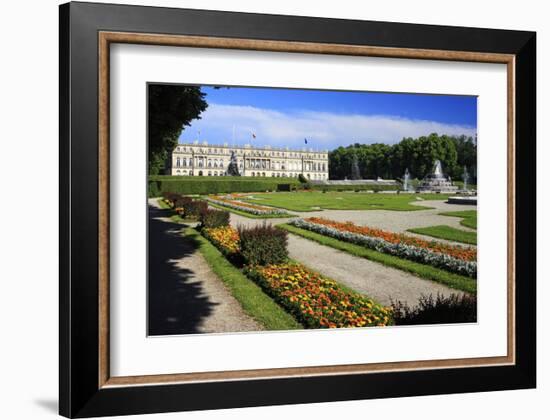 Herrenchiemsee castle on Herreninsel island in Lake Chiemsee, Upper Bavaria, Bavaria, Germany-null-Framed Art Print